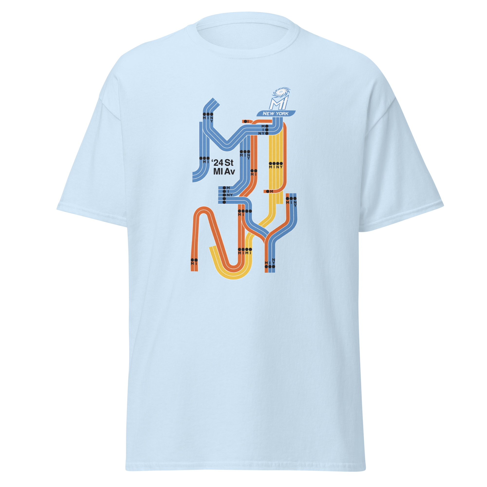 MI NY - Next Stop: MI NY! t-shirt - Light Blue