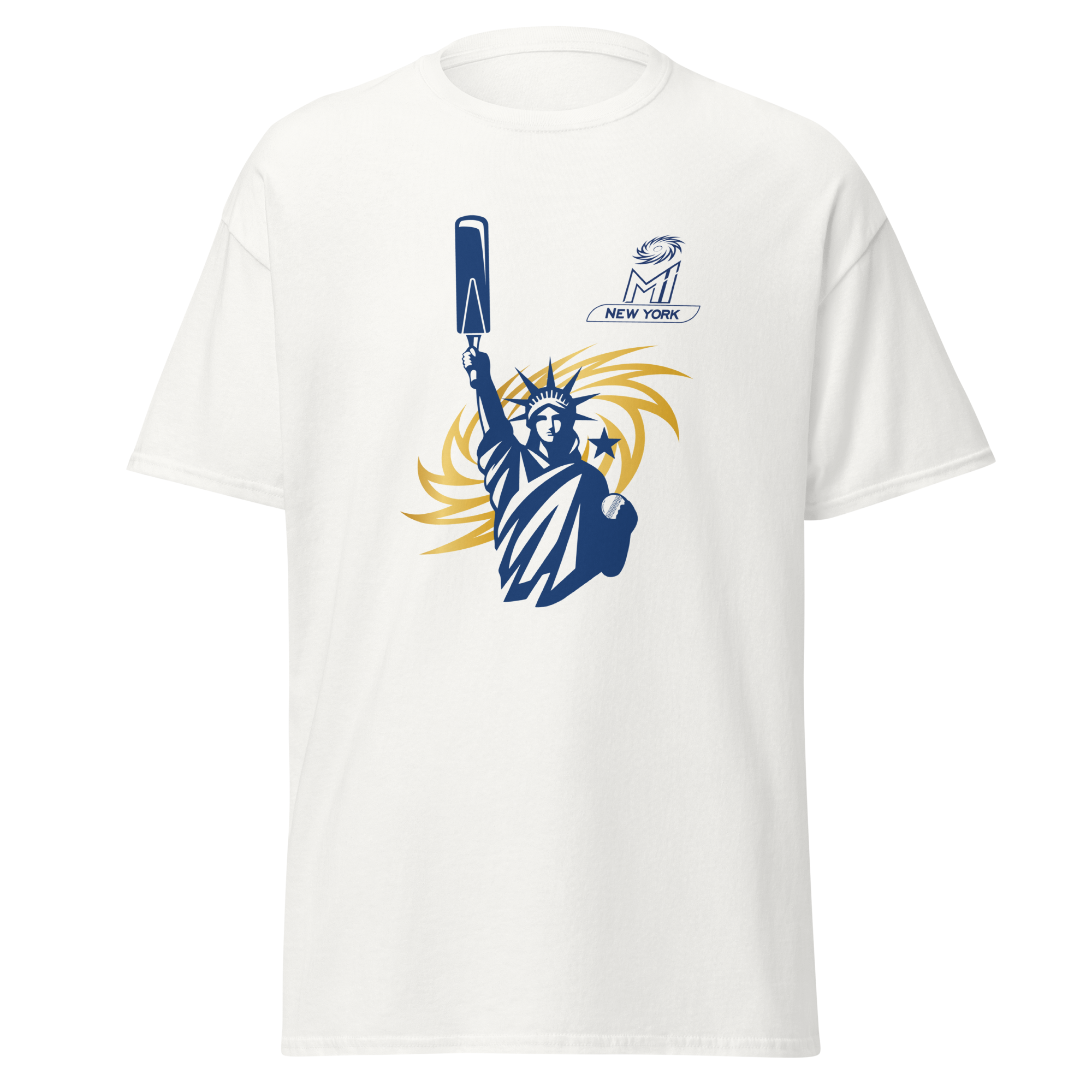 MI NY - Lady Liberty design 1 (with bat) t-shirt - White