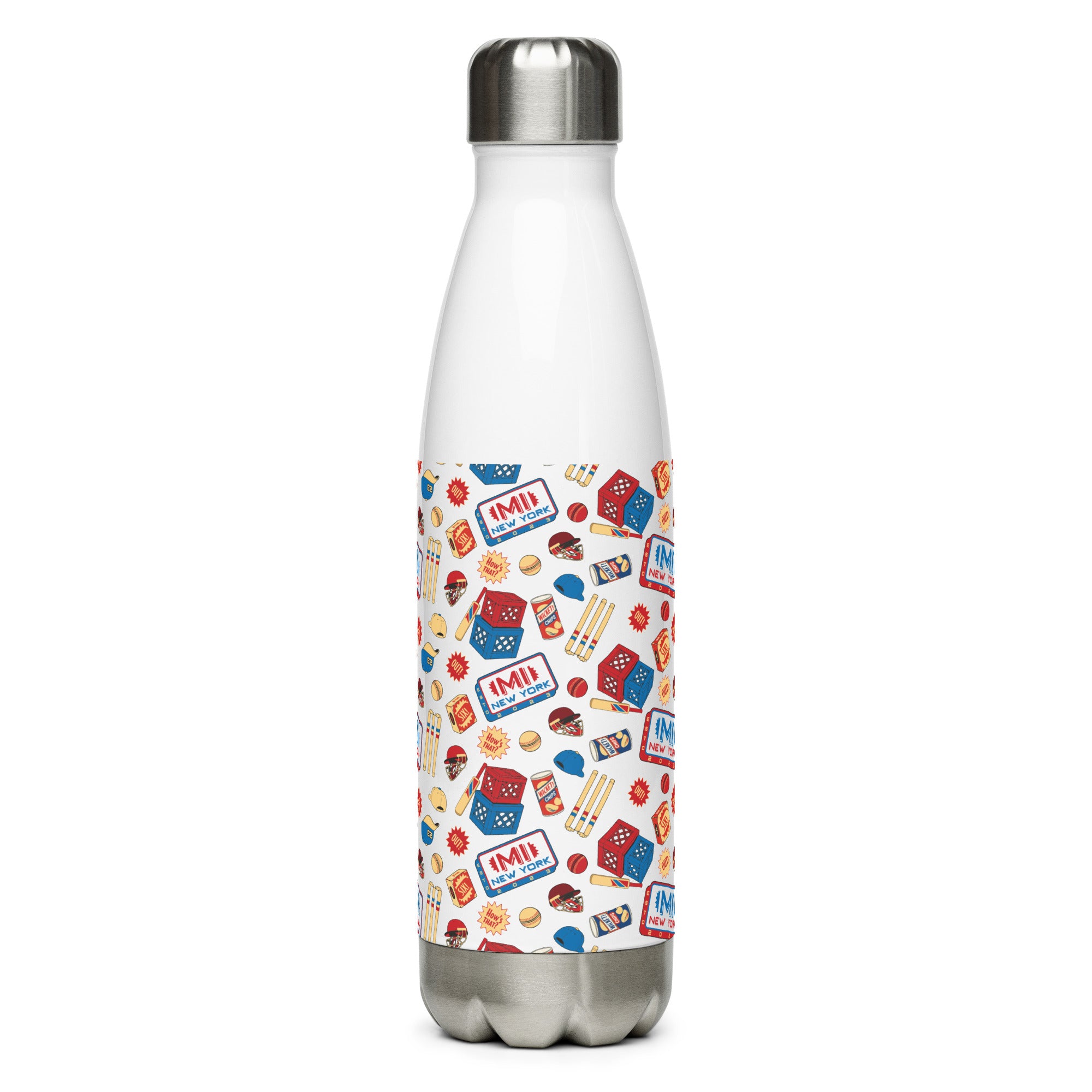 MI NY - Cricket Print Stainless Steel Water Bottle 17oz